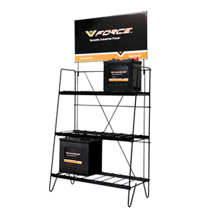 Estante de exhibición de batería de coche de gran oferta, soporte de suelo de Metal, estante de almacenamiento de batería automático para <span class=keywords><strong>tienda</strong></span> de garaje, promoción de <span class=keywords><strong>tienda</strong></span> minorista - Product Image 2
