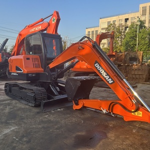 Mini pelle Doosan DX60 d'occasion de marque coréenne originale Doosan DX55 <span class=keywords><strong>Mode</strong></span> Eco pour une faible consommation de carburant avec cabine - Product Image 1