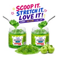 Bonbons liquides acidulés Gooey Gummy virals TikTok, défi de la soucoupe extensible, riches en jus véritable et en vitamine C, collation amusante et moelleuse pour enfants