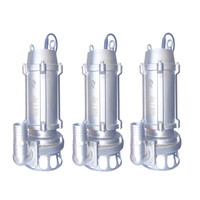 WQ (D) série S304 acier inoxydable 2HP 1.5 pouces-2 pouces 10m pompe à boue Submersible Portable monophasé
