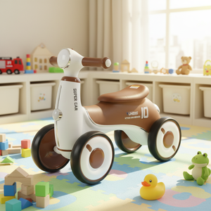 Mini Auto <span class=keywords><strong>Cavalcabile</strong></span> a 4 Ruote in PVC, <span class=keywords><strong>Bici</strong></span> Senza Pedali per Bambini 2-4 Anni - Product Image 1