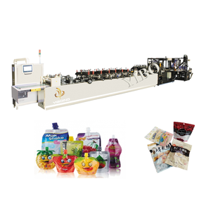 Máquina de fabricación de bolsas de pie con sellado de tres lados completamente automática BOPP PE PET papel sellado automático máquina de bolsas con cremallera para alimentos - Product Image 2
