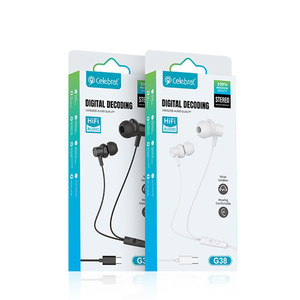 Auriculares con cable G38 al por mayor de fábrica con tipo C para Oppo Vivo cabeza redonda plana tipo C Huawei - Product Image 1