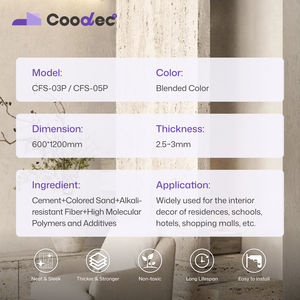 Pannello Murale in Fogli di Pietra Flessibile di Design Moderno, Piastrella Impermeabile per Interni in Pietra Artificiale e Cemento Modello 3D - Product Image 5