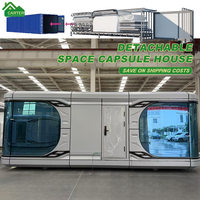 Capsule spatiale de luxe moderne préfabriquée modulaire en acier détachable, Tiny House, maison mobile, appartement, chambre, salle de bain