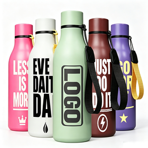 Custom Logo 550ml Sport Drink Bottle Stainless Steel Double Wall Vacuum Flask Thermal Rubber <b>Paint</b> Matte Gym Sports Water Bottle - Product Image 1