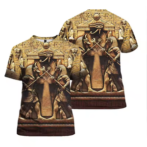 T-Shirt Elastica da Uomo con Design Artistico della Cultura Egizia Antica, Maglietta Sportiva a Maniche Corte con Prezzo Scontato <span class=keywords><strong>di</strong></span> Fabbrica - Product Image 2