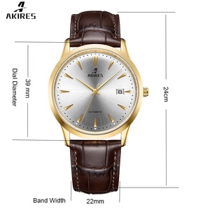 Orologio con cinturino in acciaio inossidabile 316L di marca AKIRES MIYOTA 9015 orologio meccanico personalizzato con movimento automatico per uomo - Product Image 2