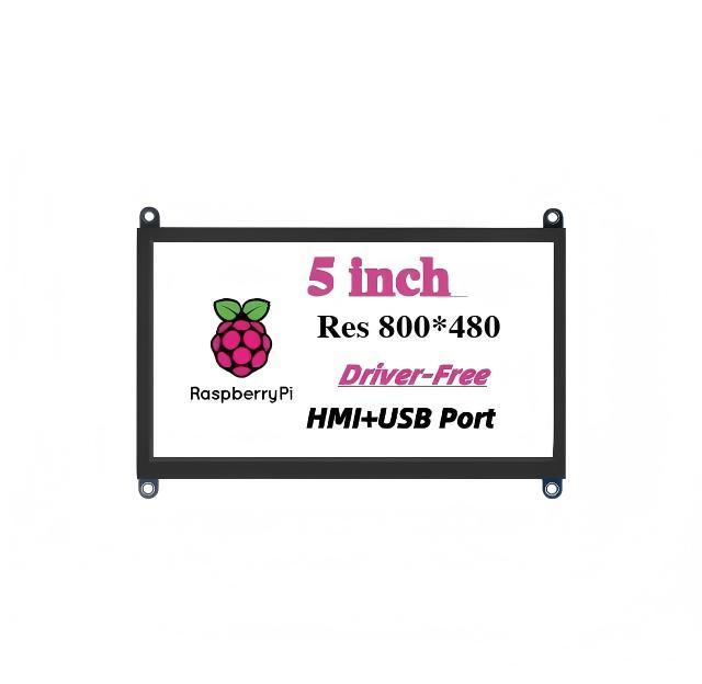 800-1000 Nits High Brightness Capacitive Touchscreen Sunlight Readable Direct Sun Outdoor 5 Inch Monitor Resolution 800*480 LCD