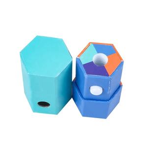 Caja de Cartón Hexagonal con Lámina Dorada, Resistente a Niños, Reutilizable, Impermeable, Hecha con Materiales Reciclados, Personalizada, Mate, para Cartuchos de <span class=keywords><strong>1</strong></span> Gramo - Product Image 1