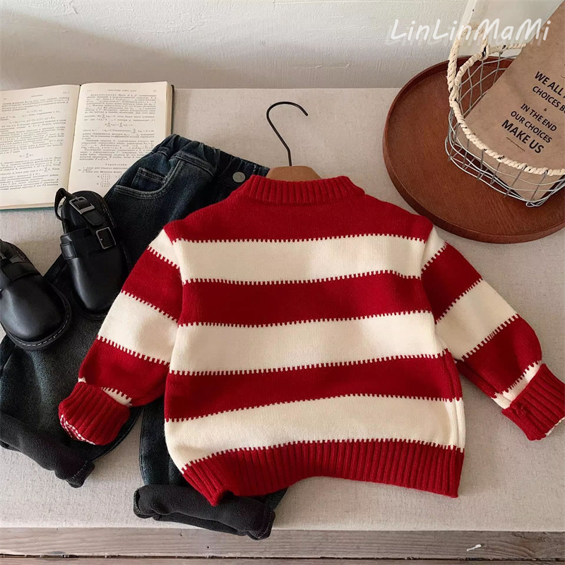 645-red and white stripes-thickened