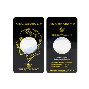 Tùy chỉnh in ấn an ninh bao bì vỉ thẻ tiền xu Vỉ thẻ bao bì nhựa vàng Sovereign 8G Vòng đồng xu vỉ - Product Image 2