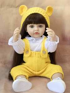 ตุ๊กตาซิลิโคนรีบอร์น R&B รูปแบบเหมือนจริง ท่าทางน่ารัก สีผิวแทน พร้อมอุปกรณ์เสริม - Product Image 3