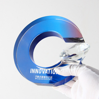 Nouveau design – Trophées haut de gamme en verre cristal K9, résistants aux UV, créatifs, en forme de diamant, pour réunions annuelles d'entreprise