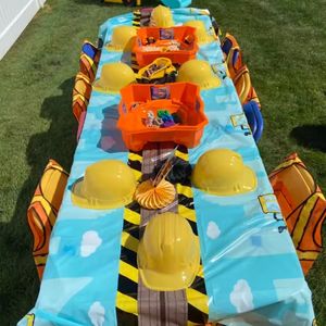 Yellow Construction Worker Soft Plastic <b>Hat</b> Helmet <b>Kids</b> Boy Engineering Theme Birthday <b>Party</b> Decoration Supplies - Product Image 2