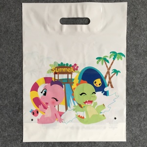 Tùy chỉnh phân hủy sinh học LDPE túi nhựa chết cắt xử lý cảm ơn bạn túi nhựa cho ăn mặc với thiết kế logo - Product Image 1