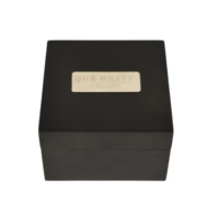 Boîte à montre en bois noir brillant en gros avec doublure en velours doux, logo personnalisé, charnière métallique robuste pour emballage cadeau de montre-bracelet