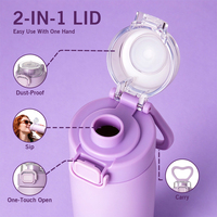 Bouteille d'eau en acier inoxydable Everich New 18oz avec couvercle à poignée, 100% étanche, garde les boissons chaudes pendant 12h et froides pendant 24h pour un usage quotidien