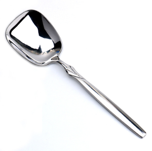 Cuillère de service personnalisée grande taille pour buffet, en acier inoxydable, pour café, thé, miel, desserts, confitures, cuillère de dégustation carrée, vente en gros - Product Image 1