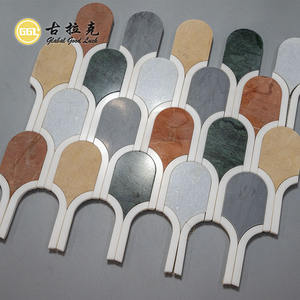 <span class=keywords><strong>Mosaico</strong></span> de <span class=keywords><strong>Piedra</strong></span> <span class=keywords><strong>Natural</strong></span> con Chorro de Agua, Azulejo de Pared con Reverso de <span class=keywords><strong>Malla</strong></span> y Colores Mezclados - Product Image 3