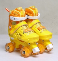 Patins à roulettes à 4 roues avec lumière, ajustables, pour enfants, vente en gros