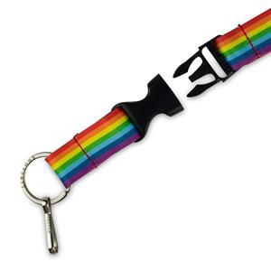 Custom <b>Polyester</b> <b>Lanyard</b> with Personalized Card Holder Neck Strap Promotional Rainbow Sublimation and Hook Accessories - Product Image 2