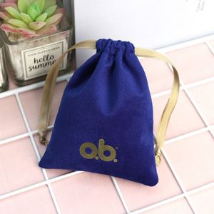 Custom Logo Recyclable Storage Drawstring Dust Bag for Jewelry for Silken Velvet Underwear Handbags Necklaces Watches - Product Image 6