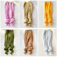 Perruque Bid/sd Lori Doll en fibre haute température, cheveux bouclés semi-volumineux, adaptée au coiffage en salon, convient aux poupées Keer de 15 cm