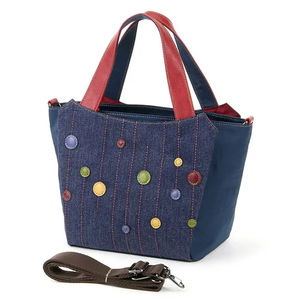 Bolsa de compras de nailon con estampado de lunares, bordada, de gran capacidad, ecológica, con logotipo personalizado de alta calidad al por mayor - Product Image 6