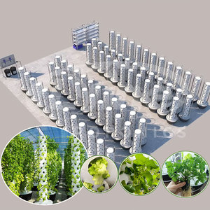 Sistema de Cultivo <span class=keywords><strong>Vertical</strong></span> Automático Multicapa Aeropónico e Hidropónico con Bomba para Vegetales - Agricultura <span class=keywords><strong>Vertical</strong></span> Patentada (6/8/10 Capas) - Product Image 1