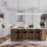 Kabinet dapur, set lengkap lemari dapur RTA kayu polos ramping pengocok putih ek