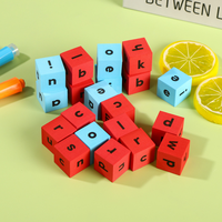 Dés en EVA souple de qualité supérieure pour l'apprentissage précoce : alphabet, phonétique, lecture et orthographe