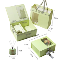 Savon de luxe personnalisé rose cosmétique parfum boîte d'emballage fenêtre transparente magnétique pliable boîte cadeau emballage et sac en papier