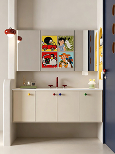Conjunto de Muebles de <span class=keywords><strong>Baño</strong></span> Color Crema con Lavabo, Fregadero y Mueble para Lavamanos - Product Image 5