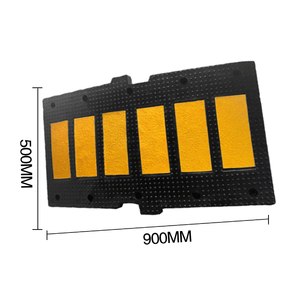 Tope de velocidad portátil de tráfico a la venta Calzada flexible Negro/Amarillo Caucho Industrial Road Bump Speed Hump Tire <span class=keywords><strong>Killer</strong></span> - Product Image 1