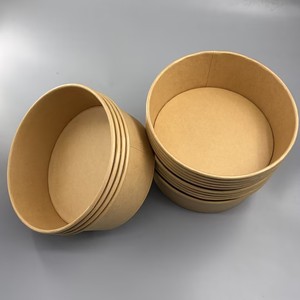 Bol en papier kraft imprimé sur mesure, à paroi simple, jetable, pour emporter, pour aliments chauds ou froids. - Product Image 6
