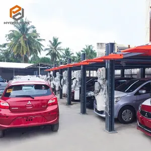 Vehicle Storage 2 Post Hydraulic Mechanical Parking System Vertical Car Stackers Parking Lift