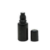 Flacon d'huile essentielle 15ml 30ml 50ml, flacon de parfum vide noir mat, flacon en verre à bille avec logo personnalisé par sérigraphie