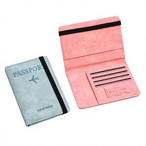 Porta Pasaportes Ecológico Australiano de Cuero PU con Bloqueo RFID y Banda Elástica, Diseño Italiano - Product Image 1