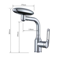 Robinet de lavabo de salle de bain à cascade multifonctionnel avec cartouche en céramique, design tendance, montage sur plan de travail
