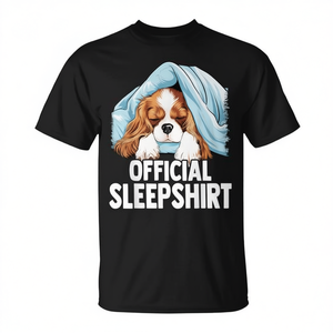 Cavalier King Charles Spaniel T-shirt de nuit officiel pour adulte unisexe noir - Product Image 2