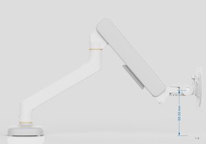 Ergonomic khí nén khí mùa xuân cánh tay duy nhất màn hình đứng kẹp trên bàn gắn kết với quản lý cáp - Product Image 5