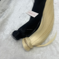 Queue de cheval de cheveux humains facile à utiliser avec des clips faits de 100% cheveux humains Remy couleur blonde noire crépus bouclés extension de cheveux de queue de cheval