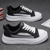 Chaussures de sport polyvalentes pour hommes à prix de gros – Nouvelles baskets décontractées respirantes et tendance à lacets avec blocs de couleur pour le skateboard