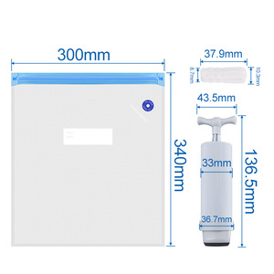ถุงซีลสูญญากาศชิปัง 300x340 มม. พร้อมปั๊มสำหรับจัดเก็บเส้นพลาสติกสำหรับการพิมพ์ 3 มิติ ป้องกันฝุ่นและการบีบอัด - Product Image 1