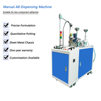 Machine de distribution bicomposant pour adhésifs AB, composés de scellement au silicone et résines époxy
