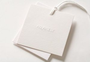 Customized garment hang <b>tags</b>, personalized logo double-sided full-color printed cardboard hang <b>tags</b>, suitable for wholesale clot - Product Image 2