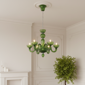 <span class=keywords><strong>Lustre</strong></span> vintage français de luxe en cristal vert, design élégant en jade, thème forêt, pour salon, LED haute luminosité - Product Image 1