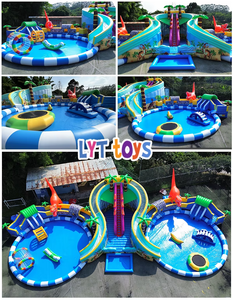 Glissières d'eau gonflables de <span class=keywords><strong>piscine</strong></span> de parc aquatique de <span class=keywords><strong>piscine</strong></span> extérieure de terrain de jeu à vendre - Product Image 4
