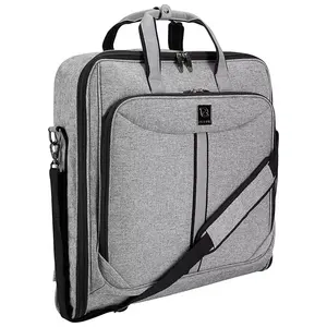 Fancy Folding Design Trip Business Hanging Suit Garment Carry Organizer Bag with Shoulder Strap Pockets